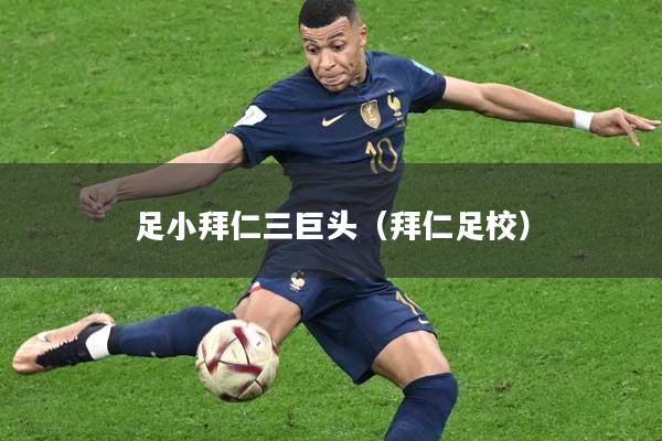 足小拜仁三巨头（拜仁足校）